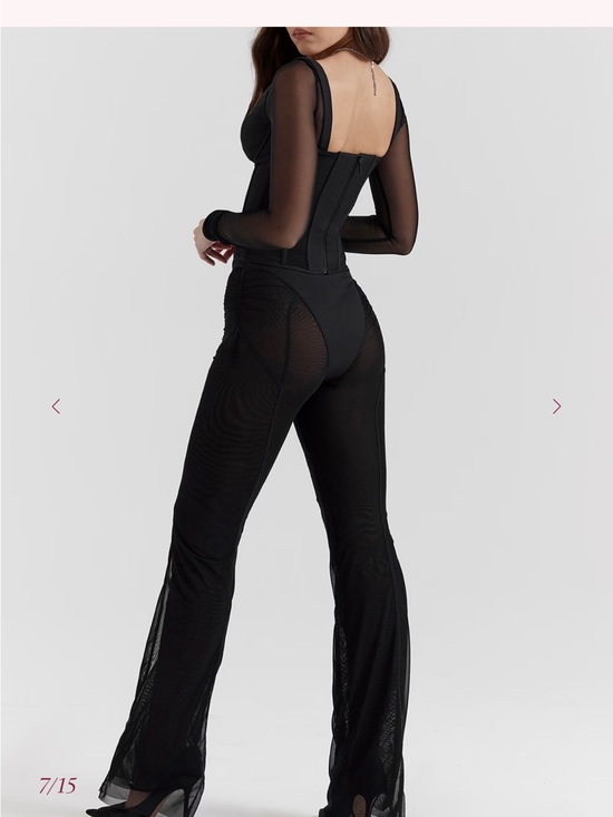 House of CB Pants - HOUSE OF CB 'Avalon' Black High Waist Trousers/Sz Small US 4-6